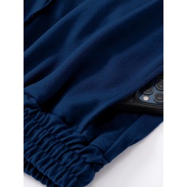 [Rugby Print Jogger Pants] Women's Casual Rugby Print Jogger Pants | Loose-Fit Drawstring Sports Trousers for Spring and Autumn | Machine Washable