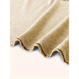 Casual Vintage Loose Round-Neck Short-Sleeve T-Shirt with a Simple English Letter Print Design.