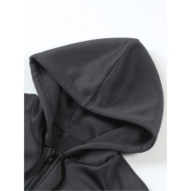 Disney Stitch TROUBLE Women'S Casual Zip-Up Hoodie - Front Zipper Design, Pink Cartoon Print, Cozy Fall/Winter Jacket with Hood, Cute Hoodies