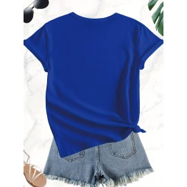 Plus Size - Women'S Plus Size Casual T-Shirt with Humorous Skeleton Quote - 