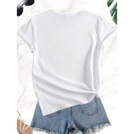 Plus Size - Women'S Plus Size Casual T-Shirt with Humorous Skeleton Quote - 