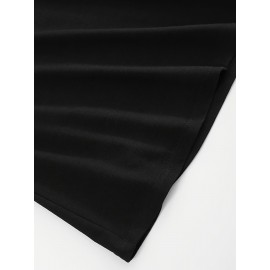 Women'S Casual V-Neck T-Shirt with Alphabet Print, Polyester 60%, Rayon 35%, Spandex 5%, Medium Stretch Knit Fabric, Regular Length, for Spring/Summer/Fall - 180g/m²