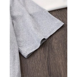 Plus Size - Women'S Plus Size Halloween Cat Print T-Shirt - Black Casual Crew Neck Tee with Playful Cartoon Cats, Breathable & Comfortable for Casual Attire, Halloween Shirts