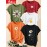 [Versatile Summer T-Shirt Set] 5pcs Versatile Summer T-Shirt Set, Women's Simple Floral Short Sleeve Chrysanthemum Print Round Neck Loose Fit Casual Fashionable Commute Vacation Everyday Top in Multiple Colors 1XL-5XL